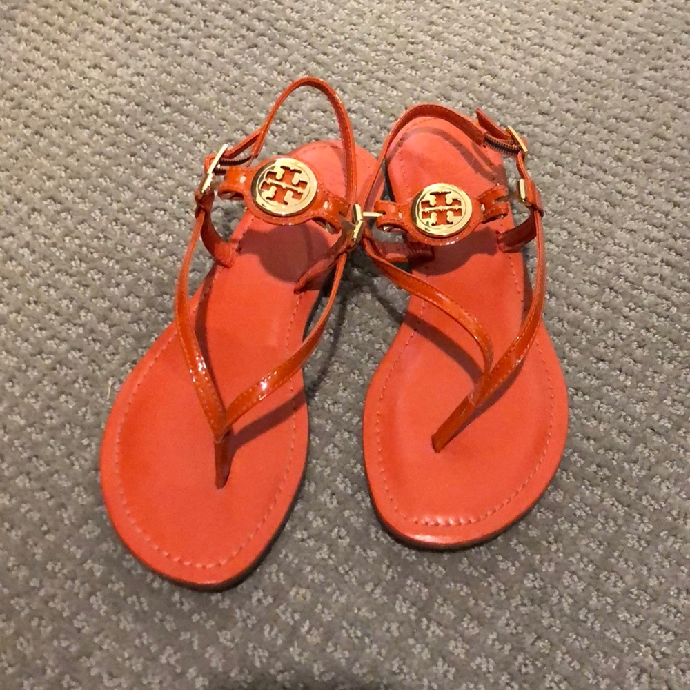 Orange Tory Burch Sandals